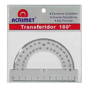 Transferidor 360 Grau Cristal Acrimet - Pacote com 10 Unidades