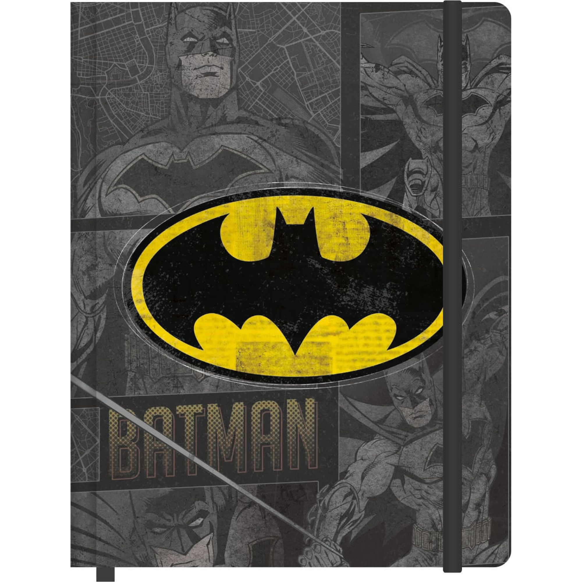 Caderneta de Anotação Capa Dura 190mmx245mm 80 Folhas Com Pauta Batman Dc  Comics - 01 Unidade - Jandaia