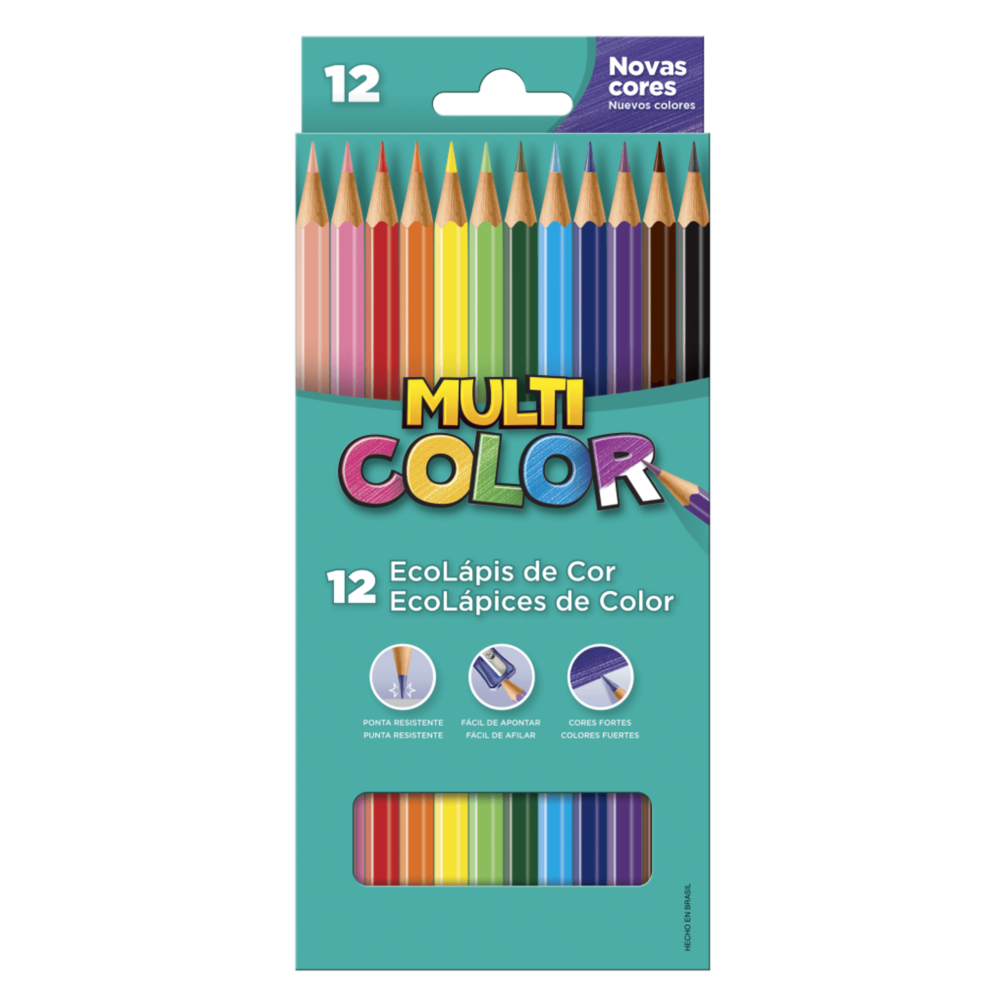 Lápis De Cor 12 Cores Super MultiColor Faber-Castell - 1 Pacote Com 12  Estojos - Jandaia