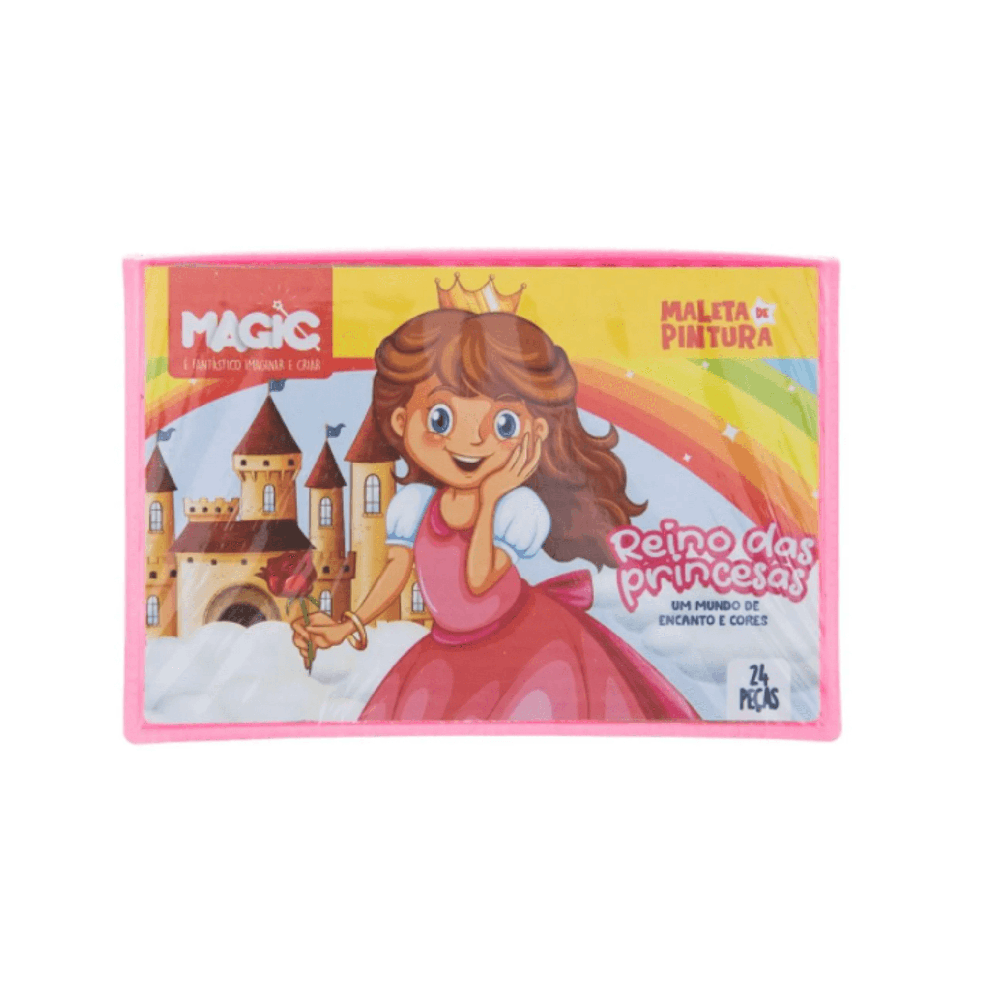 Mochila Infantil Princesas Com Quebra Cabeça 100 Peças