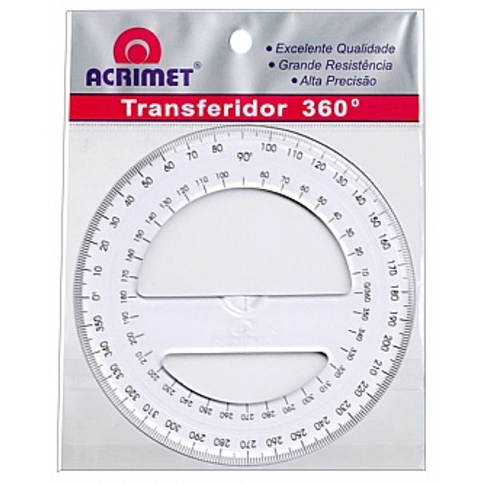 Transferidor 360 Grau Cristal 552.0 Acrimet - Caixa com 24