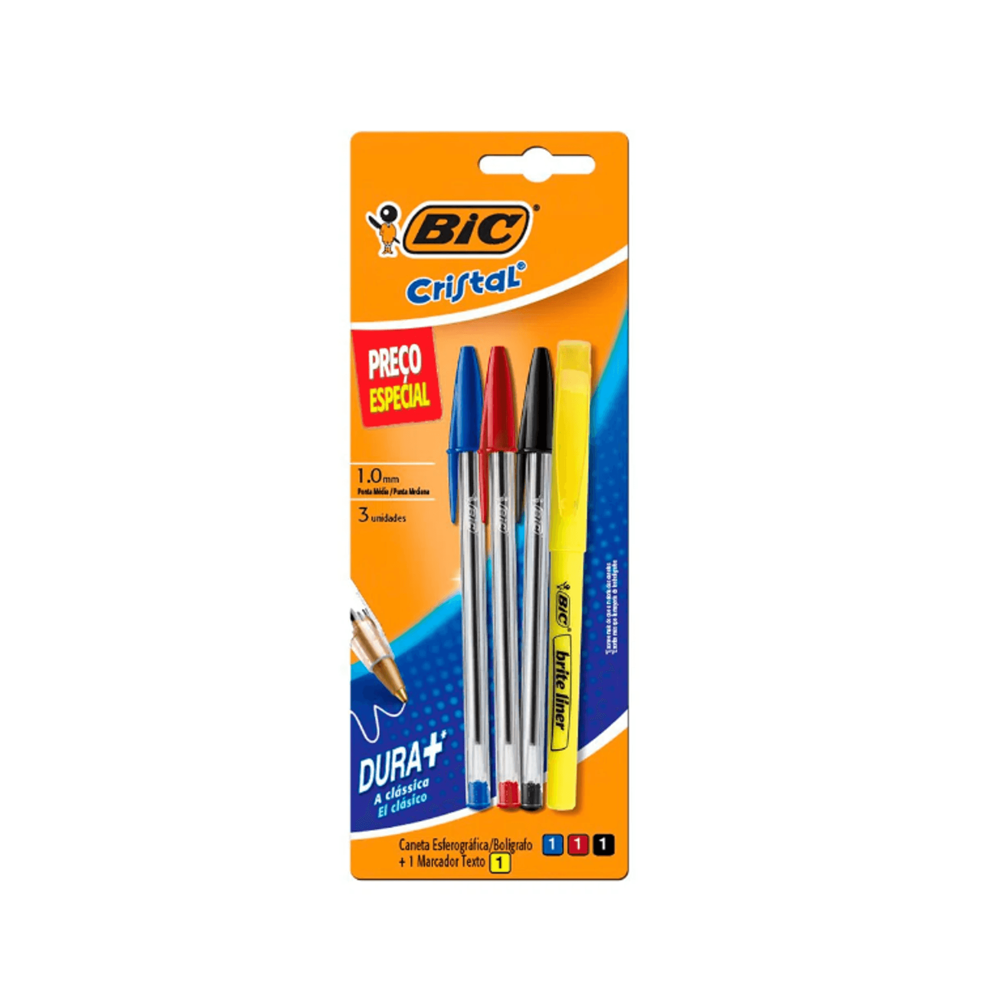 Bic Crystal Multicolor – Bolsa para bolígrafos Pack de 20 + 7 multicolor