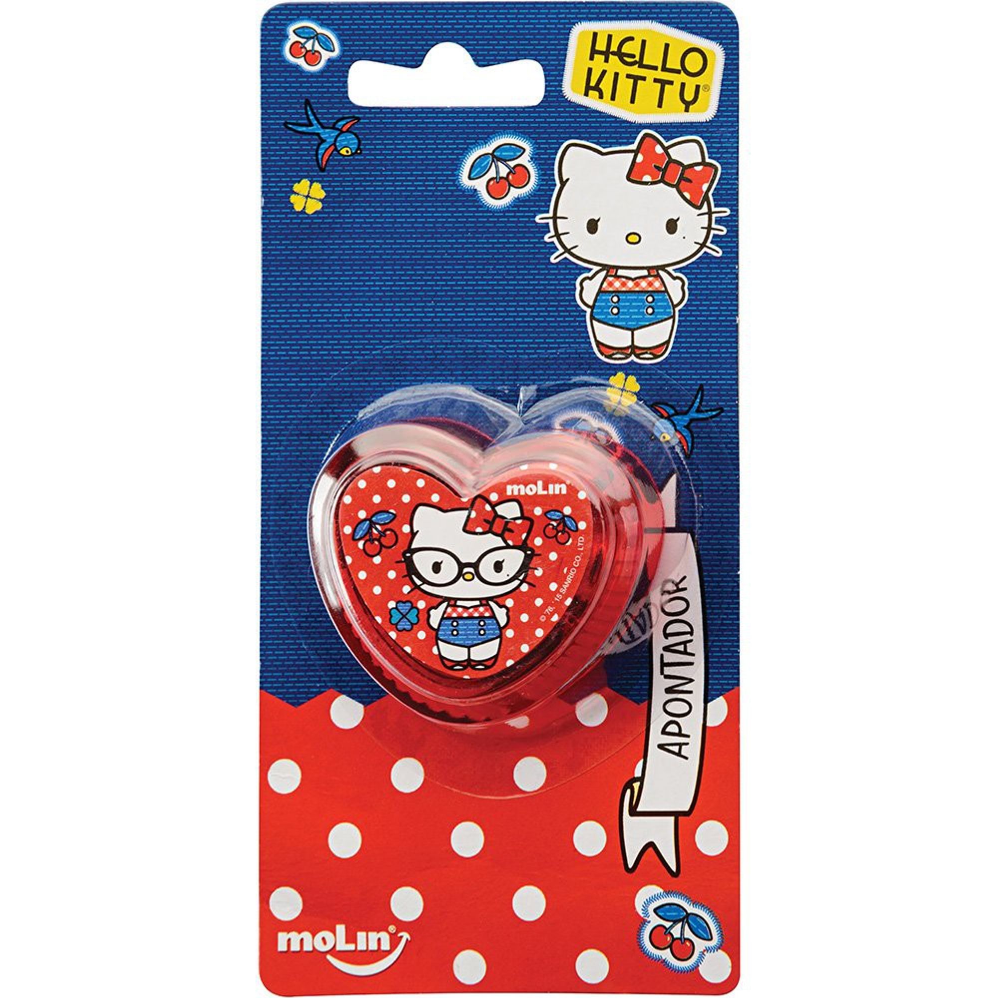 Lápis de Cor Hello Kitty 12 Cores Infantil Molin Escolar